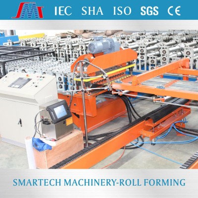 American AMS controlling 60m high speed galvanized automatic corrugated roll forming machine with electric motor cutting